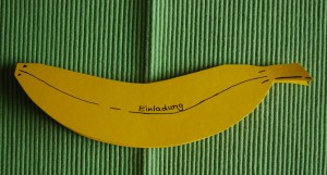 Banane zugeklappt