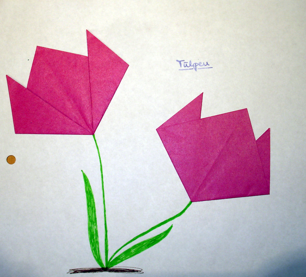 Blumen falten - Kinderspiele-Welt.de