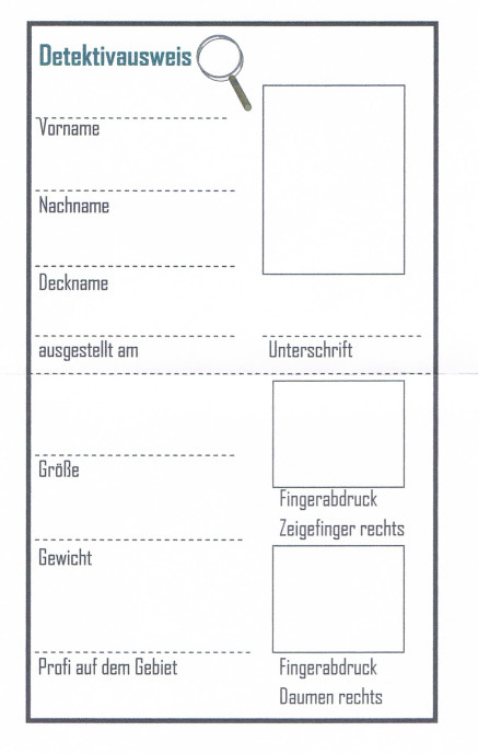 Detektivausweis Kinderspiele Welt De