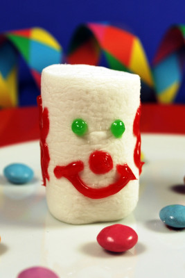 Clown aus Marshmallows