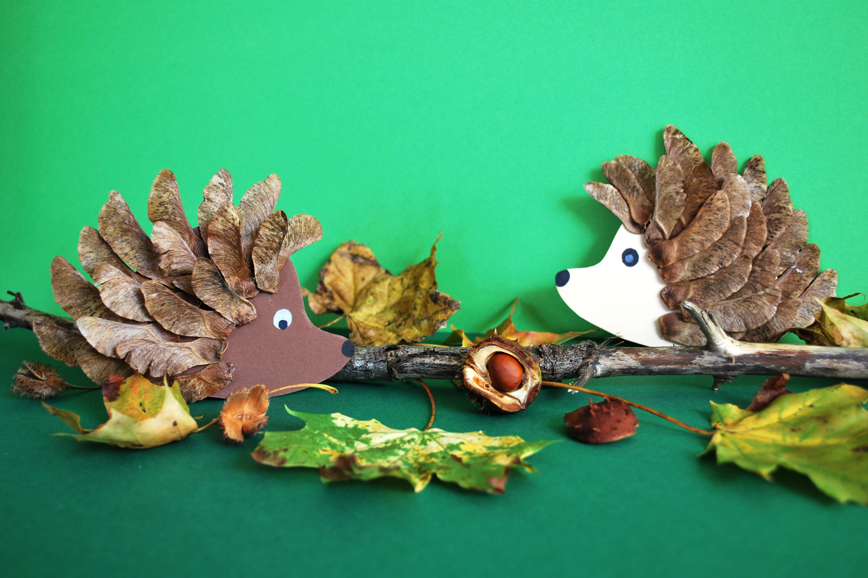 Igel basteln im Kindergarten - Kinderspiele-Welt.de